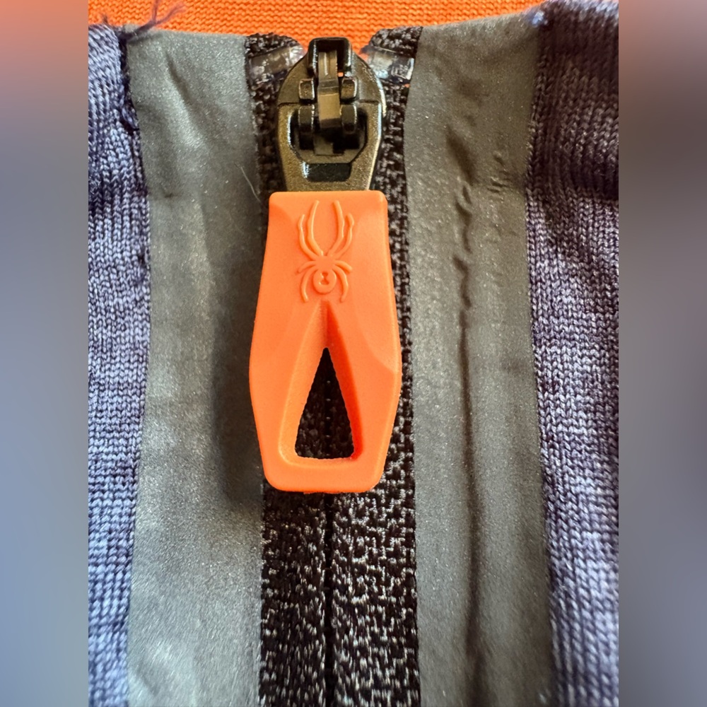 Spyder Active Men’s 1/4 Zip Pullover Shirt Blue Black Orange Size M‎ EUC - Picture 8 of 9